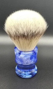 Rasierpinsel - TRC 24mm Blue Pearlized Ice Synthetic Rasierpinsel Brandneu - Bild 1 von 5