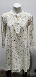 Camicia da notte donna stampa cardinale manica 3/4 fumè - Taglia S-M Cottagecore - Foto 1 di 7