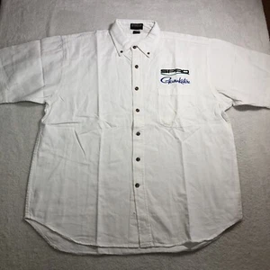 Ultra Club Shirt Mens XL White Twill Short Sleeve Fishing Embroidered - Picture 1 of 8