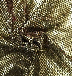 BLACK GOLD Sequins Dot Fabric 44” Width Sold By The Yard - Picture 1 of 1