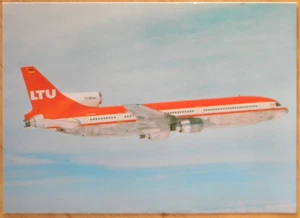 LTU Lockheed L-1011 Tristar Airplane Vintage Never Used Postcard VG - Picture 1 of 2