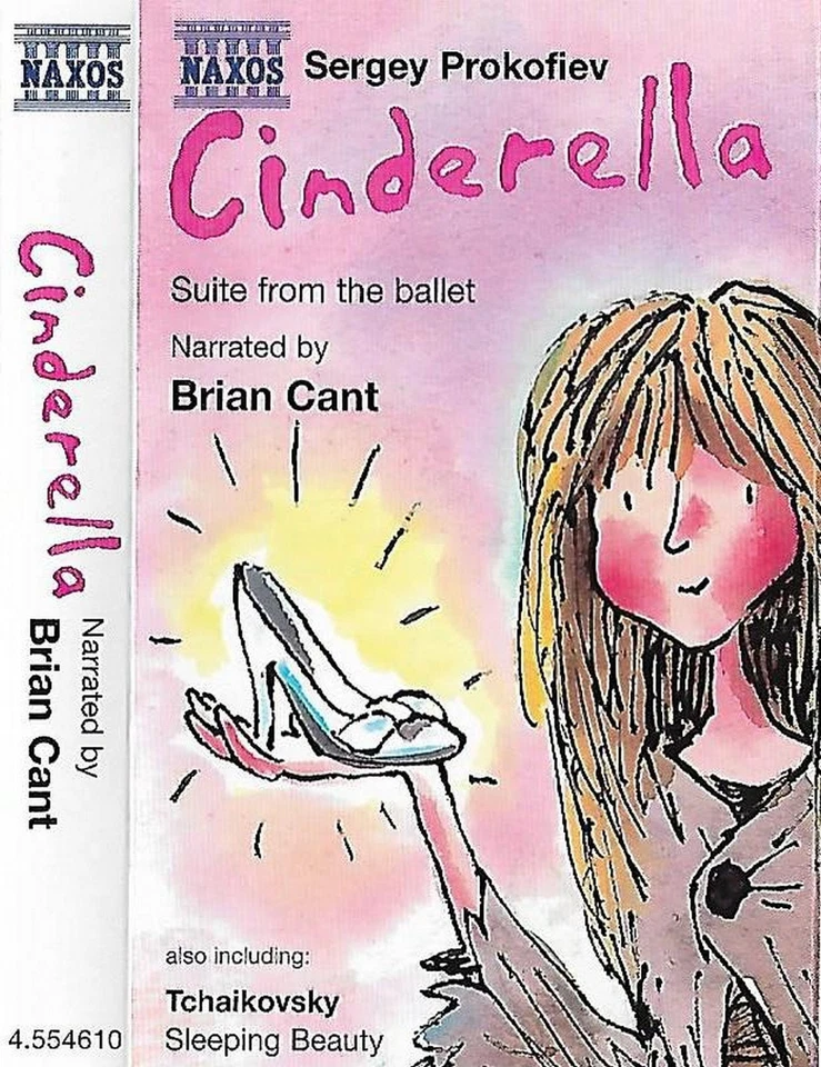 PROKOFIEV CINDERELLA narrator BRIAN CANT SLEEPING BEAUTY CASSETTE ALBUM NAXOS - Image 1 of 4