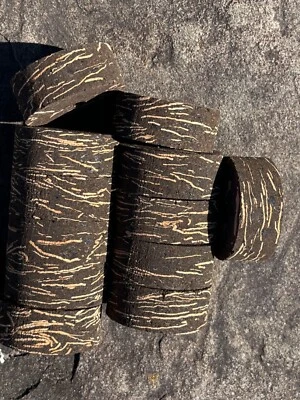 MOGO'S Cork Rings 12 Black Wave Burl 1 1/4" x 1/2" x 1/4" Hole, New!