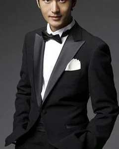 Men's Black The Groom Dress Tuxedo, Wedding Blazer  (Include Pants) USA Seller - Picture 1 of 1