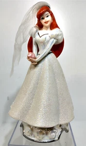 Vintage Disney The Little Mermaid Porcelain Figurine 7" Bride Ariel Glitter Dres - Picture 1 of 10