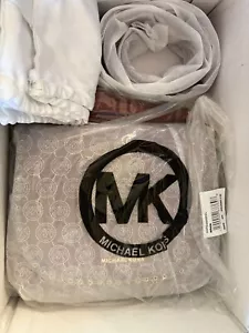NWT Michael Kors Brooklyn Medium Saddle Crossbody Leather Bag Brick - Picture 1 of 7