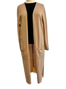 Windsor Cardigan Kaschmir Strickjacke Kamel Gr 42 Wolle Mantel Wolle lang Fein - Bild 1 von 9