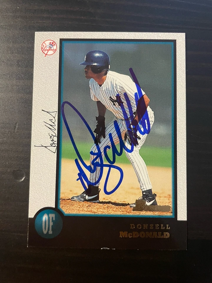 1998 Bowman #350 Donzell McDonald New York Yankees Signed Card Autographed - Image 1 of 1