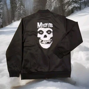 MISFITS Jacket Fiend Jacket Men’s Large New L Black W/ White Zipper Pockets  - Picture 1 of 7