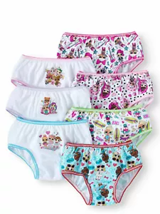 Ropa interior artesanal para niñas con estampado de dibujos animados paquete de 7 LOL sorpresa niñas talla 4 - Imagen 1 de 3