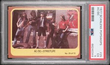 1977 Scanlens Popswops #25 AC/DC PSA 5 Rookie RC Pop 1 only 1 higher! HOF