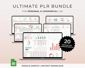 PLR Digital Products Bundle, PLR Spreadsheet, Master Resell Rights,PLR Templates - Picture 1 of 9