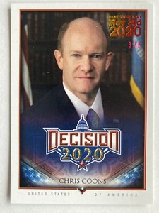 2020 DECISION ~ SEN. CHRIS COONS CARD #450 ~ RAINBOW 3/5~ DELAWARE