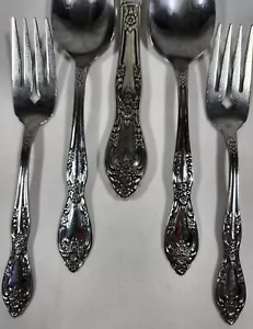 5 Pc Vtg Oneida Profile Galveston Mixed Lot Stainless Flatware - Picture 1 of 4