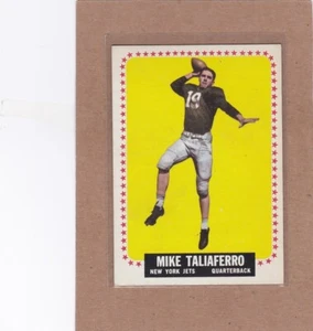 Topps Football 1964 Mike Taliaferro #126 Jets en muy buen estado *A36336 - Imagen 1 de 1