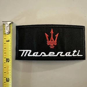 Maserati (gestickter Bügelbild Patch) Luxus / Rennsport / Sportwagen / Club - Bild 1 von 3