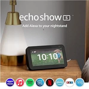Echo Show 5 (2nd Gen, 2021 release) | Smart display with Alexa and 2 MP camera - Picture 1 of 2