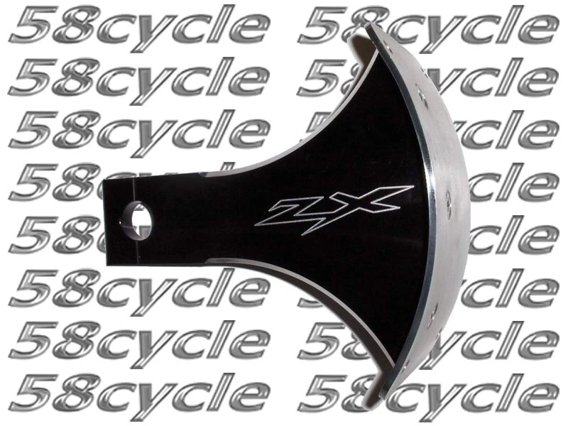 2004-2005 ZX10R Braço oscilante Montagem Etiqueta/Suporte de Placa de Licença Preto com Logotipo ZX - Imagem 1 de 2