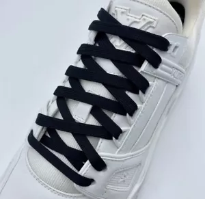 Louis Vuitton Flat Replacement Style Shoelaces Black (120 cm) - TRUSTED SELLER ✅ - Picture 1 of 3
