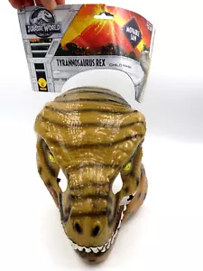 Tyrannosaurus Rex T-Rex Dinosaur Jurassic World Boys Costume Movable Jaw Mask - Picture 1 of 6