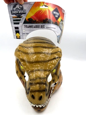Tyrannosaurus Rex T-Rex Dinosaur Jurassic World Boys Costume Movable Jaw Mask - Image 1 of 4