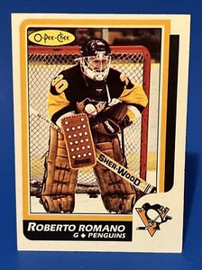 1986-87 O-Pee-Chee Roberto Romano Card #152 Rookie Card Pittsburg Penguins RC