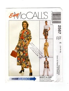 Women's Sewing Pattern, Shirt, Top, Shorts, Pants McCalls 2567 Size 14-16-18 UC - Picture 1 of 4
