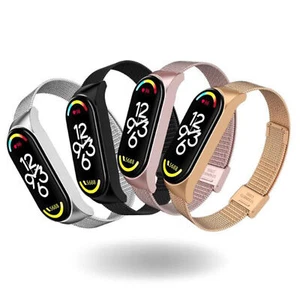 Adjustable Metal Watch Strap Wristband Stainless Steel Buckle for Mi 7 Band - Picture 1 of 25