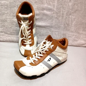 Rare! Diesel Wolf Beige Tan Leather Sneaker Mens Shoes 90's Y2K Size 6.5 US - Picture 1 of 10