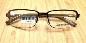 Alberto Romani Eyeglasses AR 5001 Brown/Gold 53-16 (Emblem is Upside down) - Picture 1 of 3