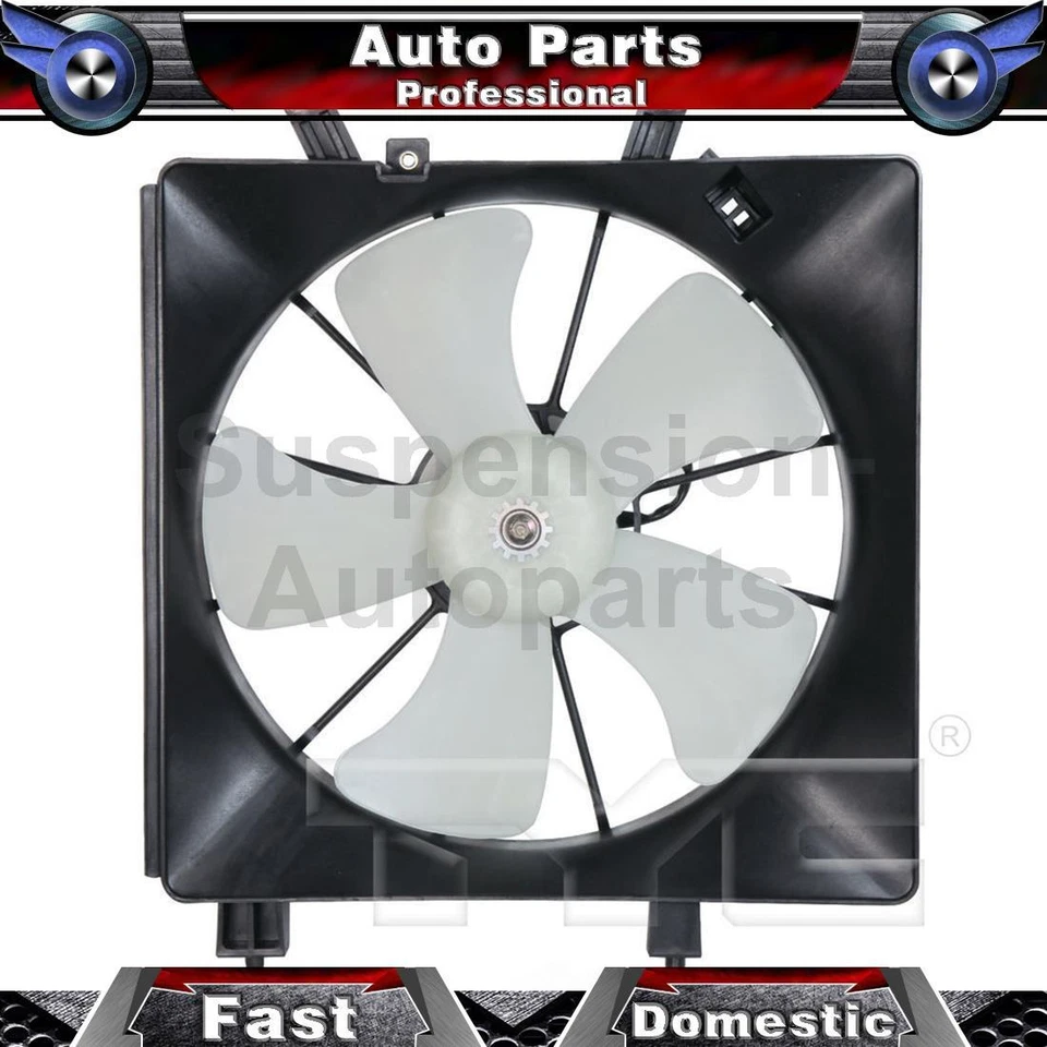 Ventilador de refrigeración del motor izquierdo TYC compatible con Honda Civic_SU 2001 2002 2003 2004 2005 Foto 1 de 3