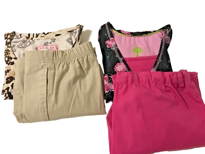 Exfoliantes-Dos Tops y Dos Pantalones a Juego-Curación de Manos/Koi/Chrokee/Placio Talla XS Foto 1 de 4