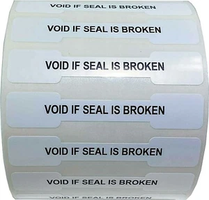 "LEER, WENN SIEGEL GEBROCHEN IST" Manipulationsetiketten | 2,75 x 0,5" Sonderform | 500er-Packung - Bild 1 von 9