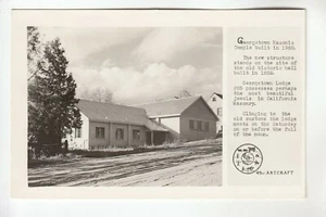 Postal con foto real del templo masónico de Georgetown CA   - Imagen 1 de 1