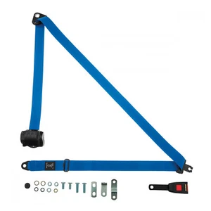 Front Automatic Seat Belt For Hyundai Lantra Coupe 1991 Shape Blue - Picture 1 of 7