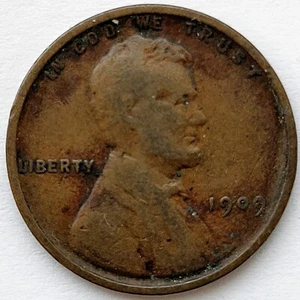 1909-P VDB Lincoln Wheat Cent Penny 1c VF * Original Surfaces* 1909 VBD #4 - Picture 1 of 2