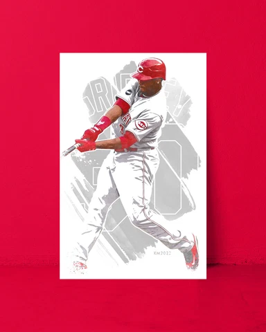 KEN GRIFFEY JR. watercolor painting art print/poster CINCINNATI REDS FREE S&H! Cover