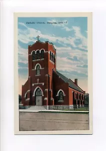 Cartolina antica Chiesa cattolica Douglas AZ (Cochise Co) - Foto 1 di 2