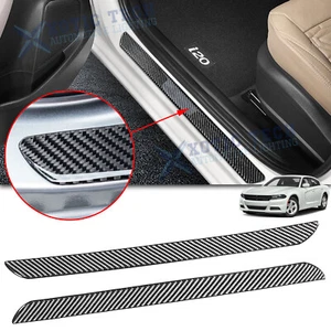 For Dodge Charger Challenger Carbon Fiber Door Scuff Sill Anti Scratch Protector - Picture 1 of 12