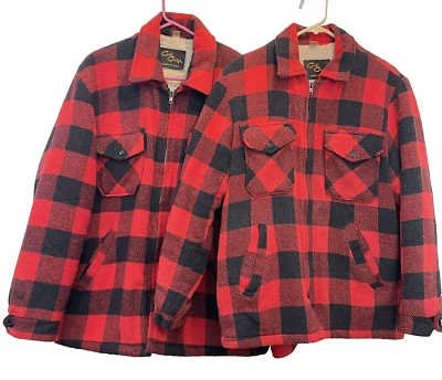 CHAQUETAS FORRADAS SHERPA CAL CRAFT BUFALO CUADROS AÑOS 70 Talla Pequeña y Grande Hechas en EE. UU. Foto 1 de 4
