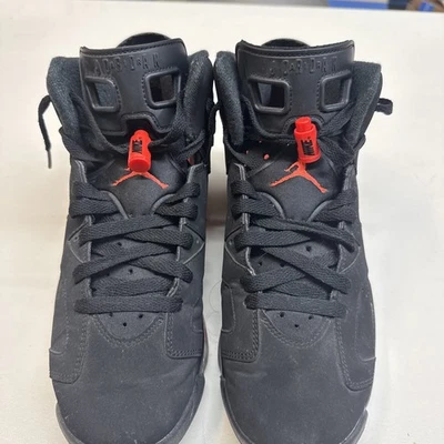 Raras Zapatillas Air Jordan 6 Retro BG Negras/Infrarrojas 23 ¡En Muy Buen Estado! Foto 1 de 4