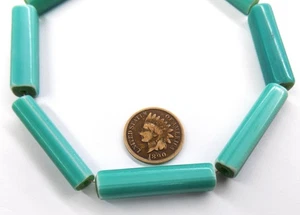 8 Ultra Rare First Contact Green Core Nueva Cadiz African Trade Beads T283 - Picture 1 of 3