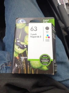 Cartucho de tinta HP 63 negro y tricolor paquete de 2 caducidad 06/2022 *nuevo en caja* - Imagen 1 de 3