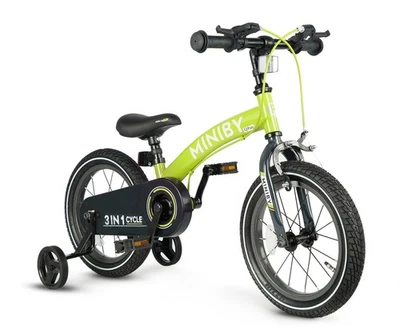 Laufrad, Fahrrad 3-in-1 Miniby 14 Zoll Green - Bild 1 von 4