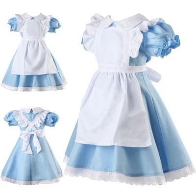 Belle robe de cosplay Alice au pays des merveilles femme de chambre avec coupe confortable pour femme - Photo 1/4