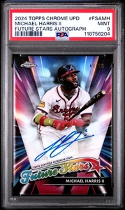 2024 Topps Chrome Update Future Stars Autographs Michael Harris II /99 PSA 9 - Bild 1 von 2