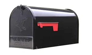Gibraltar Elite Post-Mount Mailbox Large Black Steel E1600BAM - Picture 1 of 1