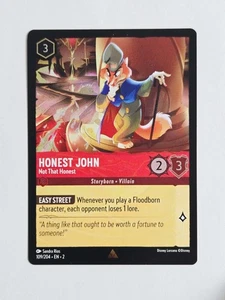 Honest John Not That Honest COLD FOIL 109/204 - Rise of the Floodborn Lorcana - Picture 1 of 1