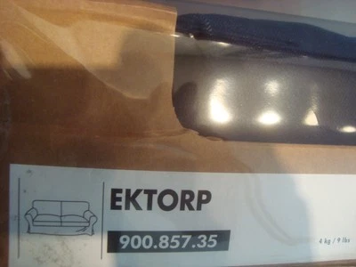 IKEA EKTORP 2-seat Loveseat Sofa Cover Idemo Dark Blue Denim w/ lighter piping - Image 1 of 4