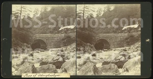 The Pass of ABERGLASLYN, Wales (Antique Stereoview Stereoscope) - Picture 1 of 2